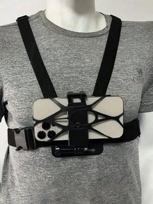 Chest Camera Mount, Action Camera Mount, Phone Mount, First-Person Perspective Shooting, Head-Mounted Phone Strap With Chest Back Strap Mount, Adjustable, Universal Fit For Phones And Cameras, Suitable For Outdoor Cycling And Off-Roading Fixed Mount - Chest Bag Style - View 5