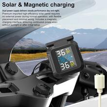 YNF 摩托車太陽能 TPMS 胎壓監控系統，2 個外置感測器，LCD 螢幕顯示，精準監控胎壓與溫度並附警報，USB 充電，36V 穩定運行，適用於大多數機車，摩托車維護，簡約裝置設計 - MT20 - 查看 4