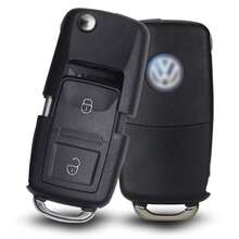 Carcaça de Chave Automotiva Retrátil Compatível com VW Saveiro com Chaveiro Metálico - A - Visão 11