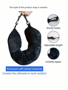 Fillable Clothing Travel Pillow, Available In Multiple Colors, Can Be Used As A Storage Travel Pillow, Suitable For Travel, Soft Plush Fillable Travel Pillow, Travel Essential, U-Shaped Neck Pillow, Suitable For Car And Airplane, Unfilled, Storage Organizer, Holiday Accessory, Luggage Bag - Multicolor - View 6