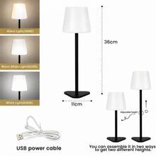 LED Touch Night Light, USB Rechargeable, Touch Switch - 3 Color/Brightness, Waterproof Bathroom Lamp, 360° Full Illumination, Polished Metal Base, Suitable For Various Room Types - Modern Creative Night Light - Desk Lamp - View 16