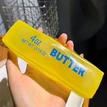 Translucent Yellow Butter Squishy | Malleable Non-Rebound Stress Relief Fingertip Toy, Suitable For Adults, Desktop Decoration - Multicolor - View 6