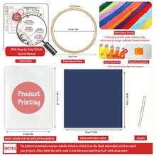 1PC 20*20cm/7.9*7.9in,Letters Embroidery Kit, DIY Handmade Embroidery Set For Adult Beginners, Home Gift, Women's Sewing Gift, Including User Manual, Printed Pattern Fabric, Embroidery Frame, Needle And Thread. - Letters - View 12
