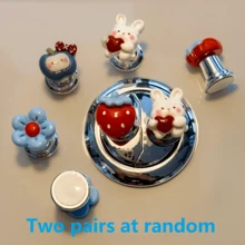 SANRIO 4款可愛卡通Hello Kitty馬桶沖水按鈕，長指甲馬桶水箱按壓輔助裝置，適用於宿舍、飯店、居家浴室，萬聖節、聖誕節、生日送給朋友的完美禮物（混色套組隨機發貨） - 馬桶按鈕(款式隨機) - 查看 6