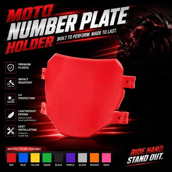 Universal Off-Road Motorcycle Front Number Plate Fairing, Compatible With SurRon Light Bee S X, Talaria Sting MX3 MX4 MX5, Electric Bike Enduro Modification Decorative Number Plate Accessory