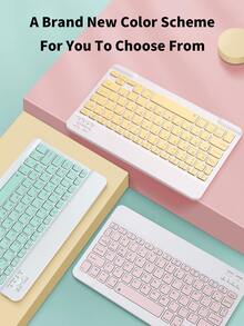 Keyboard Bluetooth Ultra Tipis Isi Ulang, Keyboard Nirkabel Portabel Ringkas (150mAh) Kompatibel dengan Tablet Galaxy Tab, Smartphone, Ponsel, Kompatibel dengan Android, iOS, Windows, Hadiah Kembali ke Sekolah - View 2