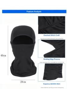 1PC/3PSC One All-Season Men's And Women's Cycling Cap: Seamless Knitted Full-Face Coverage, Highly Elastic And Breathable Windproof Sporty Geometric Pattern, A Design That Combines Face Mask And Hat, Suitable For Hiking, Skiing, Outdoor Activities - Multicolor - View 9