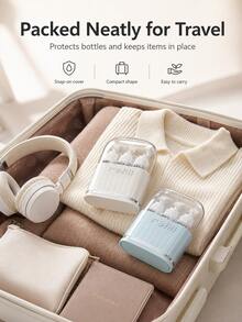 Set Botol Dispenser Perlengkapan Mandi Ukuran Travel, Set Botol Isi Ulang Portabel dengan Label, Cocok untuk Pembersih Wajah, Sampo, Sabun Mandi, dan Cairan Lainnya - MultiWarna - View 5
