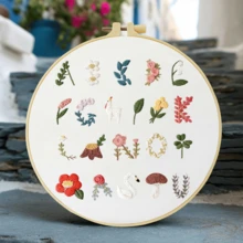 1PC 20*20cm/7.9*7.9in,Letters Embroidery Kit, DIY Handmade Embroidery Set For Adult Beginners, Home Gift, Women's Sewing Gift, Including User Manual, Printed Pattern Fabric, Embroidery Frame, Needle And Thread. - Letters - View 15