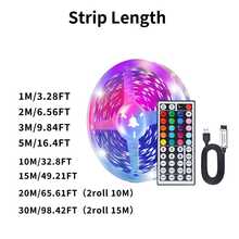 44 Keys RGB LED Strip Lights Color Changing USB Powered LED Light Strip With Remote Control For Bedroom Room Decoration Halloween Party Decor - 44k-3535 RGB Strip - View 7