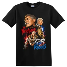 Camiseta de lucha libre Cody  con gráfico de retrato de luchador patriota, coleccionable - Negro - Ver 4