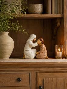 Figurita de Jesús Sanador, Estatua de Fe Religiosa para Decoración del Hogar, Adorno de Resina para Mesa, Estantería, Escritorio, Rincón de Oración, Regalo Espiritual Inspirador para Familia, Amigos, Pascua y Navidad - 1PC - Ver 5