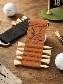 Giá đỡ tee golf cá nhân hóa, thẻ treo túi in chữ cái, phụ kiện golf tùy chỉnh chữ cái đầu, túi đựng tee bằng gỗ di động, thiết bị sân golf ngoài trời - Nhiều màu - Xem 4