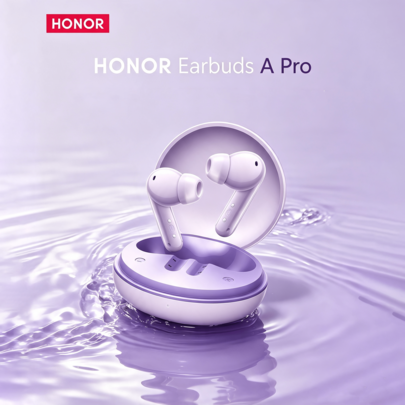 HONOR Earbuds A Pro TWS Wireless Earbuds, 49dB Active Noise Cancellation, 12.4mm Large Diaphragm, Bluetooth 5.3, AI Call Noise Reduction, IP54 Water Resistance, Up To 42H Playtime With 500mAh Charging Case
