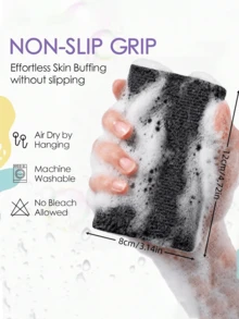 2/1pc Deep Exfoliating Bath Brush, Rough Body Exfoliating Sponge For Removing Dead Skin, Double-Sided Bath Body Scrub Buffer Brush, Unisex Shower Bath Brush - View 2