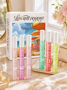 1/10pcs 10ml Brazilian Fragrance Spray Gift Set, Edisi Terbatas Semprotan Multi-Lapisan Portabel untuk Kenikmatan Tertinggi, Mengandung Minyak Esensial Alami yang Segar dan Menawan, Memancarkan Aroma Kelapa, Bunga, Buah, dan Jeruk - Multi Aroma - View 4