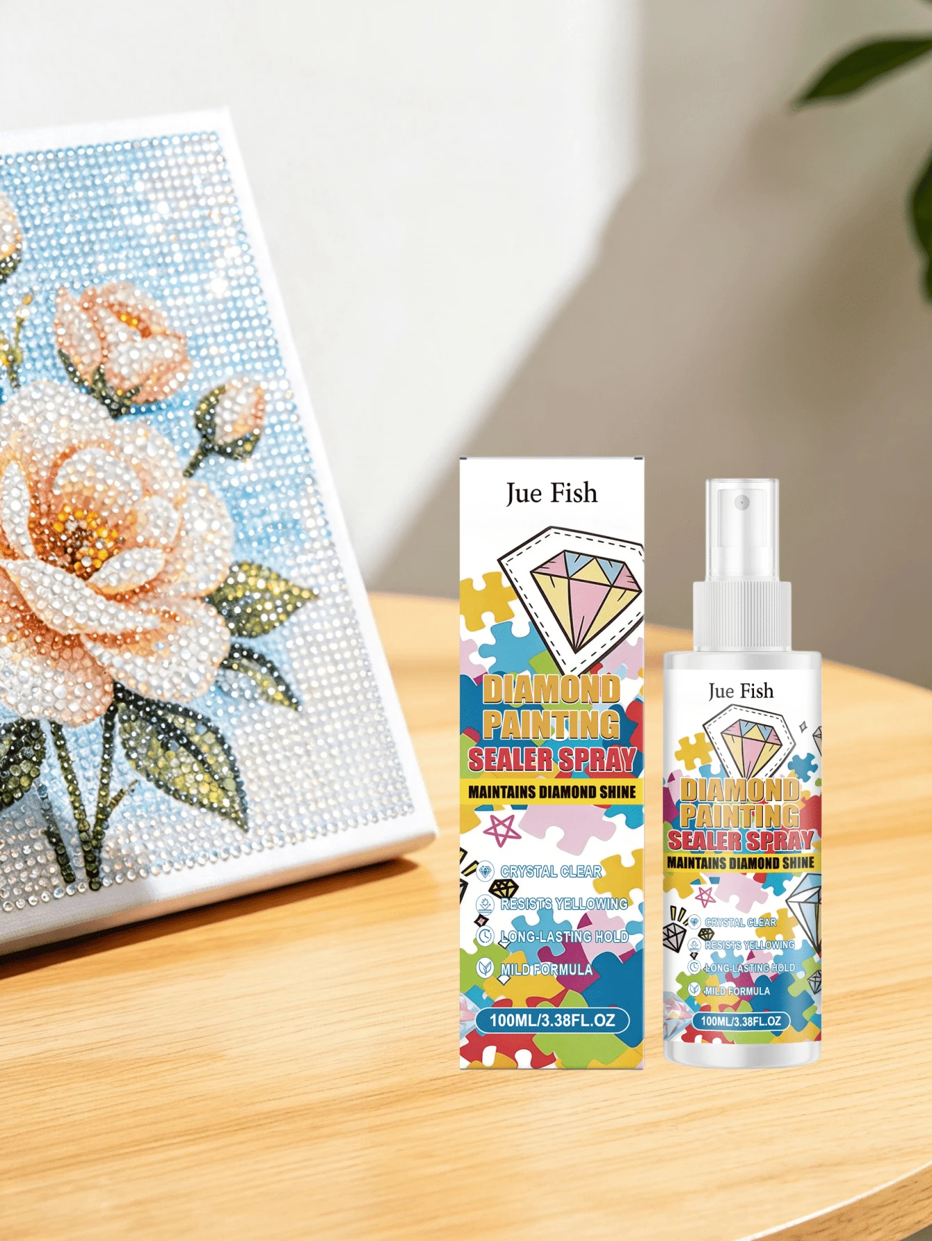 Diamond Painting Sealing Spray, Anti-Dust Anti-Discoloration Clear Seal Protection For Diamond Painting Handmade Artworks, Prevents Finished Artworks From Yellowing