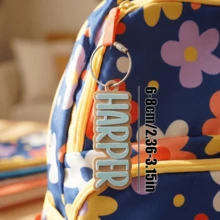 Customized Name Tag Keychain | Personalized Backpack Tag, Suitable For Daycare, Lunch Box And Water Bottle | Cute Gift For Boys And Girls, Bag Charm, Back To School Essential - H-iron Ring Backpack Tag - View 2