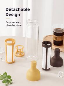 1000ml Large Capacity Cold Brew Coffee Pot, High Borosilicate Glass Extraction Pot, Multi-Functional Cold Brew Pot For Home Use, Suitable For Coffee And Fruit Tea - 0.5L-1L - View 6