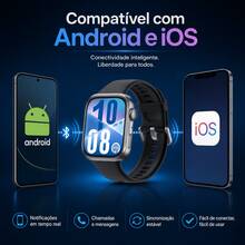 Novo relógio inteligente, Smartwatch para Homens e Mulheres, tela HD de 1,83 polegadas, caixa em titânio e inclui 2 pulseiras. Suporta mais de 100 modos esportivos, mais de 100 mostradores digitais para escolher e também permite personalizar mostradores (DIY). Incorpora múltiplos aplicativos inteligentes - Visão 8