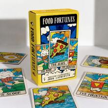 Food Fortunes Food-Themed Tarot Cards, Novel Creative Illustration Card Game For Home Leisure, Party Interactive Game, Birthday Gift, Gathering Entertainment Tabletop Game - View 7