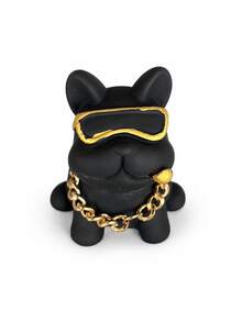 可愛鬥牛犬汽車裝飾品，配金鍊與眼鏡，趣味儀表板擺飾，適合愛狗人士，幽默汽車內飾配件，輕巧易安裝，送給男女駕駛者的完美禮物 - 彩色 - 查看 17
