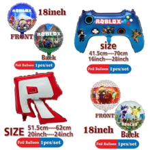 Roblox 4組派對裝飾背景佈置，1組/15件生日與畢業派對禮物氣球橫幅，適用於感恩節、萬聖節和聖誕節活動，適合慶祝、派對及獨特場合 - ROBLO 鋁箔氣球B 橫幅 背景 - 查看 8