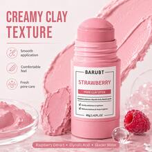 Masker Stik Tanah Liat Stroberi, Pembersih Mendalam, Pengelupasan, Pengontrol Minyak dan Pengencangan Pori, SPA Rumahan untuk Perawatan Kulit Berminyak, 40g - stroberi - View 2