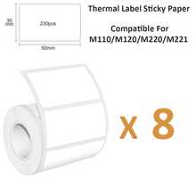 Thermal Self-Adhesive Label Paper, Smudge-Proof Sticker Rolls For Phomemo M110 M220 M200, E210 P50 PT-260 Printers, Barcodes, Addresses, Logo Stickers, Small Business & Home Tagging, Printable Refill Tape Only - View 33