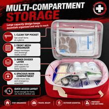 Car, Travel And Home First Aid Kit, 348 Pieces, Large Hard Shell Case, Multi-Compartment Large Capacity First Aid Bag, Suitable For Emergencies, Survival And Camping - View 4