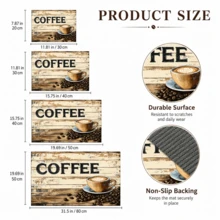 1pc Coffee Pattern Printed Diatomaceous Earth Kitchen Drain Mat, Absorbent Dish Drying Mat, Coffee Machine Mat, Dishwashing Mat, Sink Mat, Kitchen Countertop Protector, Suitable For Cups, Plates, Tableware And Kitchen Decor - Multicolor - View 10
