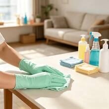 Disposable Light Green Nitrile Gloves, Multi-Scenario Use, Suitable For Tattooing, Hair Dyeing, Pet Grooming, Kitchen Cleaning, Crafting, Home Daily Cleaning (No Box) 4/50/100Pcs - Mint Green - View 7