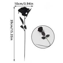 10Pcs Scary Eyeball Dark Red Fake Rose Branches Halloween Vase Bouquet Accessories - Multicolor - View 57