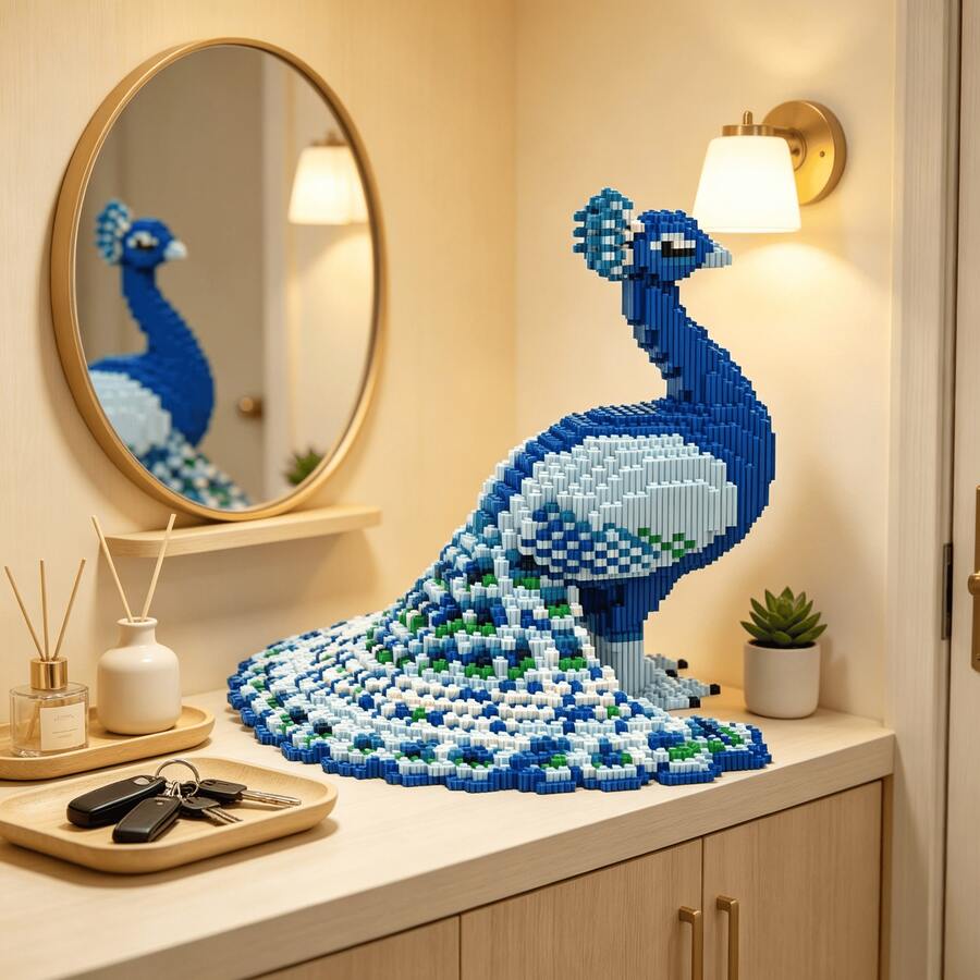 This 4467-Piece Peacock King Building Block Set Is Cute And Adorable, Making It A Perfect Gift For Couples And Parents. The Assembly Difficulty Is High. It's An Ideal Gift For Christmas, Halloween, And The Back-To-School Season. - Multicolor - View 1