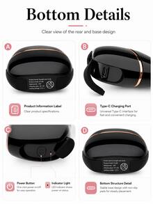 2000mAh Rechargeable Electric Scalp Massager Brush, Portable Silicone Shampoo Brush With Soft Massage Bristles, Deep Scalp Cleansing And Relaxing Massage, Wet And Dry Use, Suitable For All Hair Types, Home And Travel Use - Multicolor - View 5