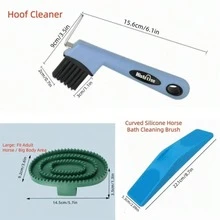 Horse Grooming Kit 6Pcs, Equine Care Tools Set With 2 Hoof Picks 2 Curry Combs Sweat Scraper & Cleaning Brush, Horse Massage & Dirt Remover, Blue, 2/3/4/6 Pcs Sets Available For Equestrian Stable Farm - Multicolor - View 28