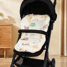 1pc Baby Stroller Seat Cushion, All-Season Universal, Autumn/Winter Stroller Seat Pad, Warm Padded Seat Liner For Baby Stroller - Multicolor - View 4