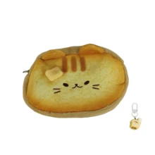 1pc Cute Lucky Bread Toast Cat Pencil Case, Highly Attractive Large Capacity Student Pencil Stationery Storage Bag - Multiple Styles - View 12