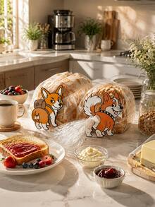 2pcs/1pc Corgi Butt Shaped Bread & Snack Clips - 2D Flat Corgi Design Plastic Bag Clips, Lightweight Kitchen Storage Accessories, Suitable For Bread, Snacks, Cabinet Decoration, Pet Lover Gifts, Corgi Themed Home Decor - View 6