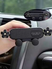 Car Phone Holder Oil Drop Flower Design Air Vent Mount Universal Horizontal/Vertical Navigation Bracket Stable Anti-Drop Auto-Locking - One Size Fits All - View 9