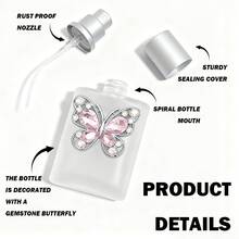 زجاجة عطر قابلة لإعادة التعبئة من الزجاج المصنفر الفاخر سعة 30 مل، زجاجة نقل عطر محمولة DIY، مزينة بالفراشة، مناسبة لنقل العطور، ضرورية للسفر، هدية للعطلات - متعدد الألوان - مشاهدة 4