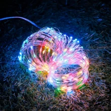 1 Set Outdoor Solar String Lights, Fairy Lights - 300/200/100/50 LED Outdoor Small Lights, IP44 Waterproof Rating, 8 Modes Selectable. Copper Wire String Lights, Suitable For Garden, Yard, Tree Decoration, And Christmas Or Wedding Celebration Decor - Solar Copper Wire Lamp - View 7