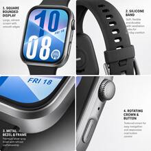 Novo relógio inteligente, Smartwatch para Homens e Mulheres, tela HD de 1,83 polegadas, caixa em titânio e inclui 2 pulseiras. Suporta mais de 100 modos esportivos, mais de 100 mostradores digitais para escolher e também permite personalizar mostradores (DIY). Incorpora múltiplos aplicativos inteligentes - Visão 7