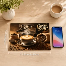 1pc Coffee Pattern Diatomaceous Earth Kitchen Drain Mat, Absorbent Dish Drying Mat, Coffee Machine Mat, Dishwashing Mat, Sink Mat, Kitchen Countertop Protector, Suitable For Cups, Plates, Tableware And Kitchen Decor - Multicolor - View 15