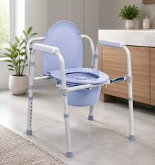 Commode 3-In-1 Toilet Chair, Shower Chair, Bathroom Riser For Seniors, Comfortable And Foldable. The Commode 3-In-1 Chair For Seniors - View 2