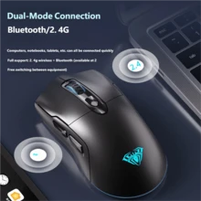 AULA Wireless Tri-Mode Keyboard, Side-Engraved Non-Fading RGB Mechanical Gaming Keyboard, Office And Gaming Esports Keyboard/Mouse Set, Wireless Bluetooth Wired Keyboard/Mouse - View 10
