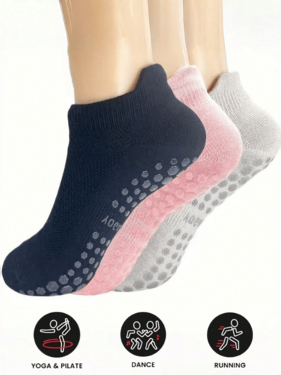 4/1 par de calcetines para mujer, calcetines blancos para gimnasio, yoga, pilates y deportes, adecuados como regalo para mujeres