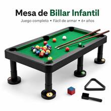Mini Mesa de Billar Portátil con Bolas, 2 Tacos y Triángulo, Juego de Escritorio para Niños y Adultos, 2 Tamaños Disponibles - B - Ver 2
