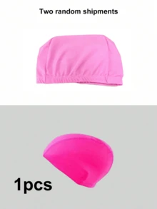 1pc Solid Color Nylon Swimming Cap, Unisex, Comfortable & Non-Binding Swim Hat, Beach Essentials, Beach Accessories, Pool Float - Multicolor - View 11