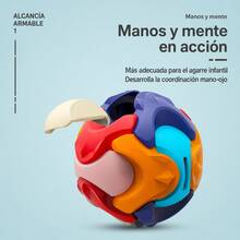 Alcancía DIY 3D para Niños, Pelota de Bloques de Construcción de Colores, Juguete Educativo para Armar y Ahorrar - Multicolor - Ver 3